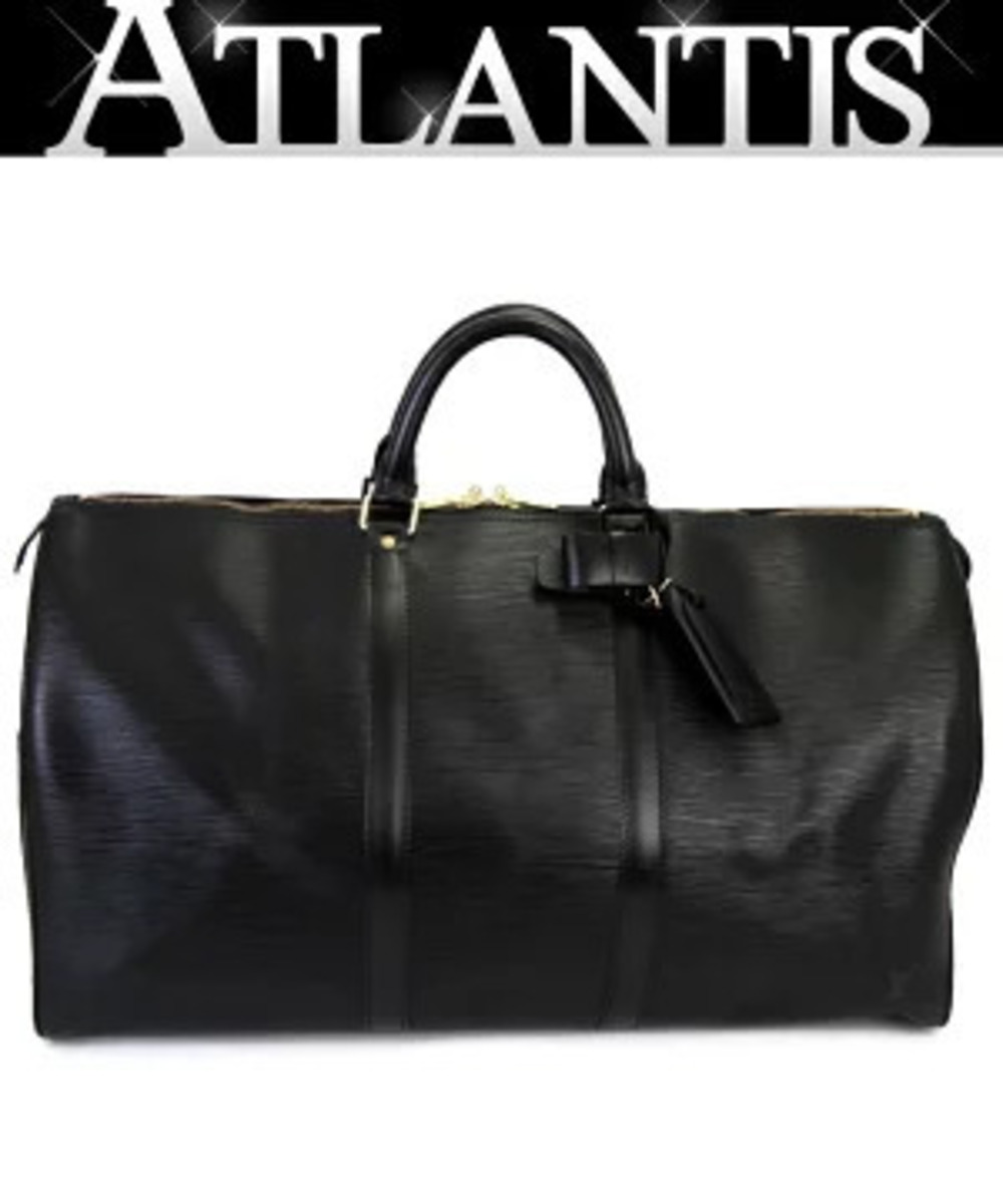 Louis Vuitton Keepall Boston Bag Epi Leather Black